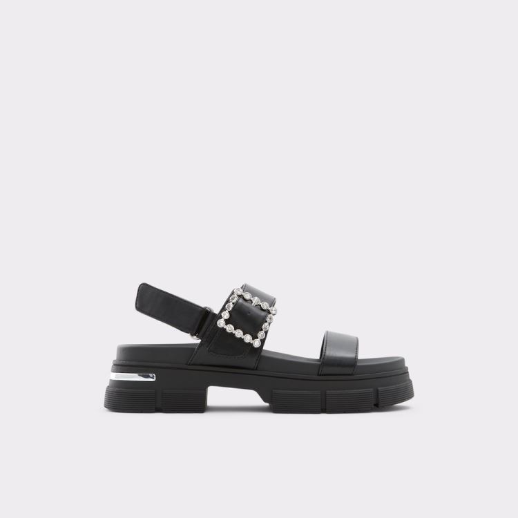 Aldo Corinne Platta Sandaler Dam Svarta | qh3q0Tiw
