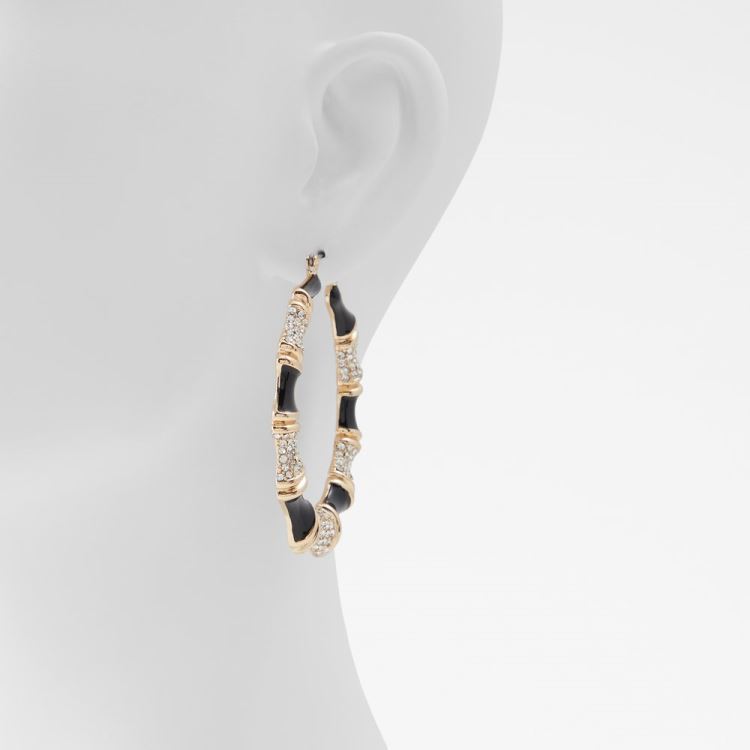 Aldo Erendari Örhängen Dam Black-Gold Multi | VGfPKzpG