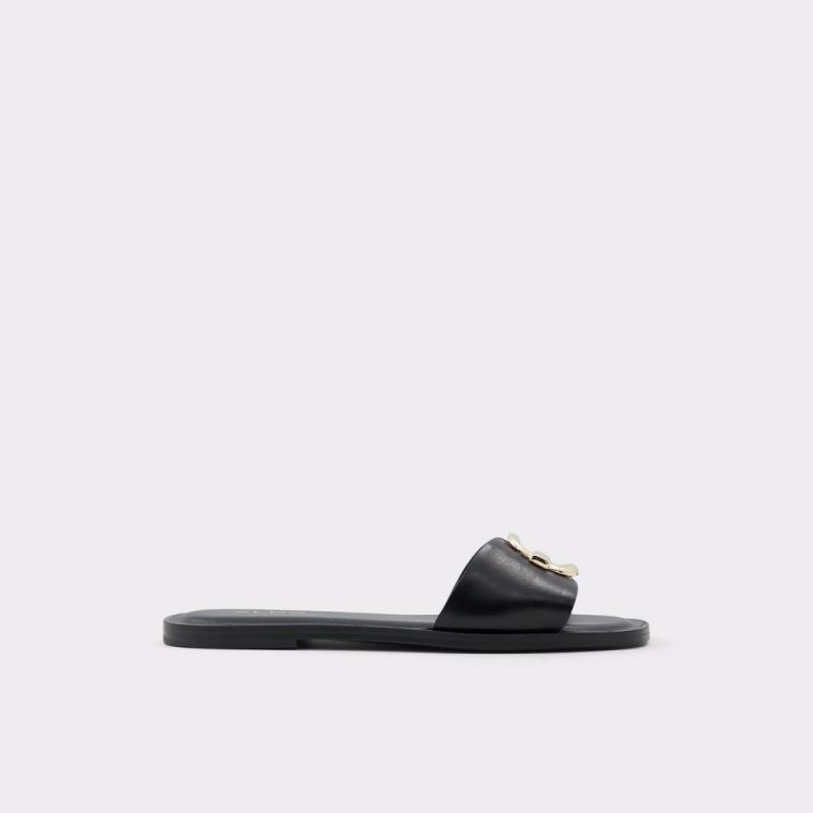 Aldo Glaeswen Platta Sandaler Dam Svarta | nppa2UHi