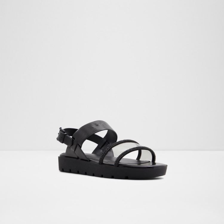 Aldo Hailey Platta Sandaler Dam Svarta | 7AYN625k