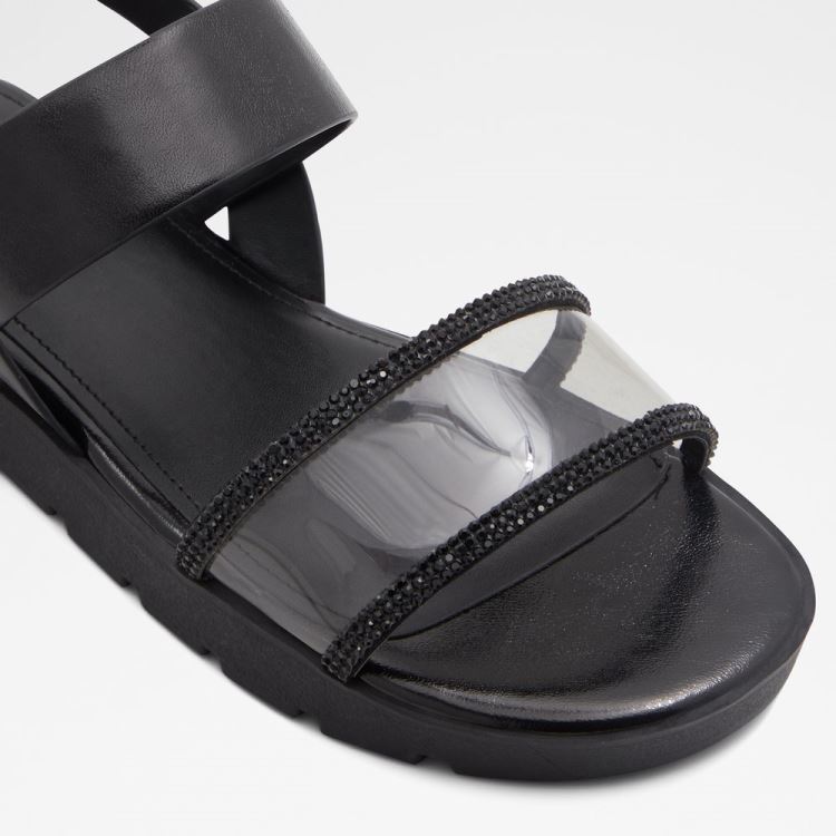Aldo Hailey Platta Sandaler Dam Svarta | 7AYN625k