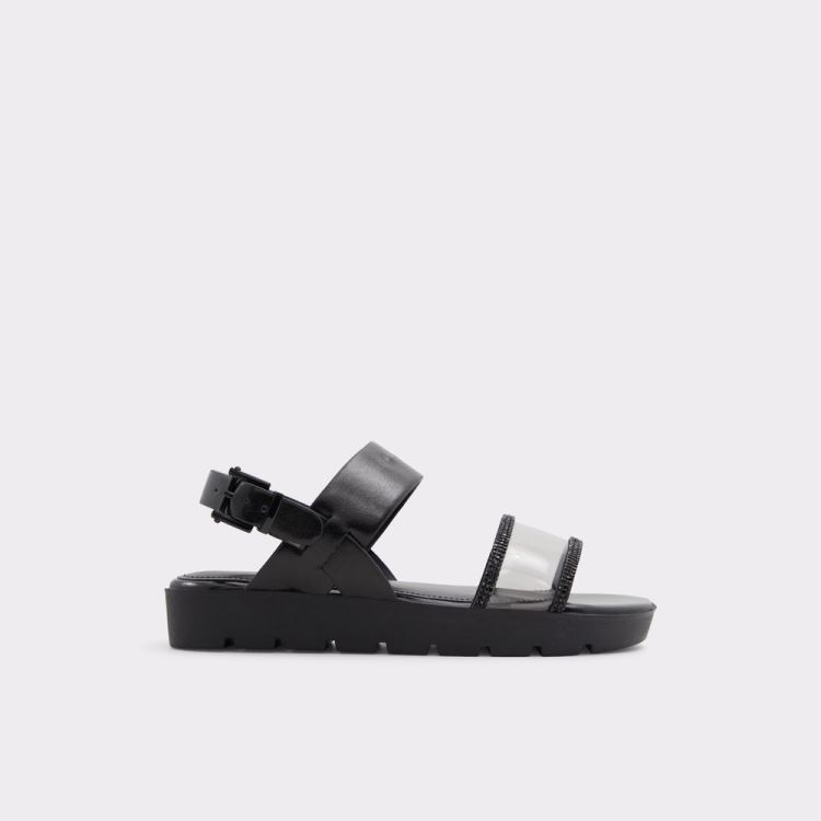 Aldo Hailey Platta Sandaler Dam Svarta | 7AYN625k