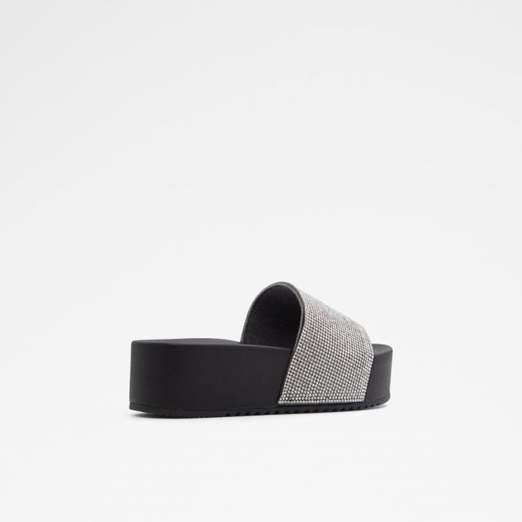 Aldo Retrograde Platta Sandaler Dam Black-Silver Multi | VqOXybn5