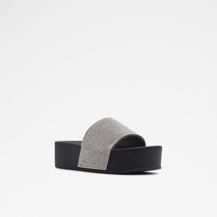 Aldo Retrograde Platta Sandaler Dam Black-Silver Multi | VqOXybn5