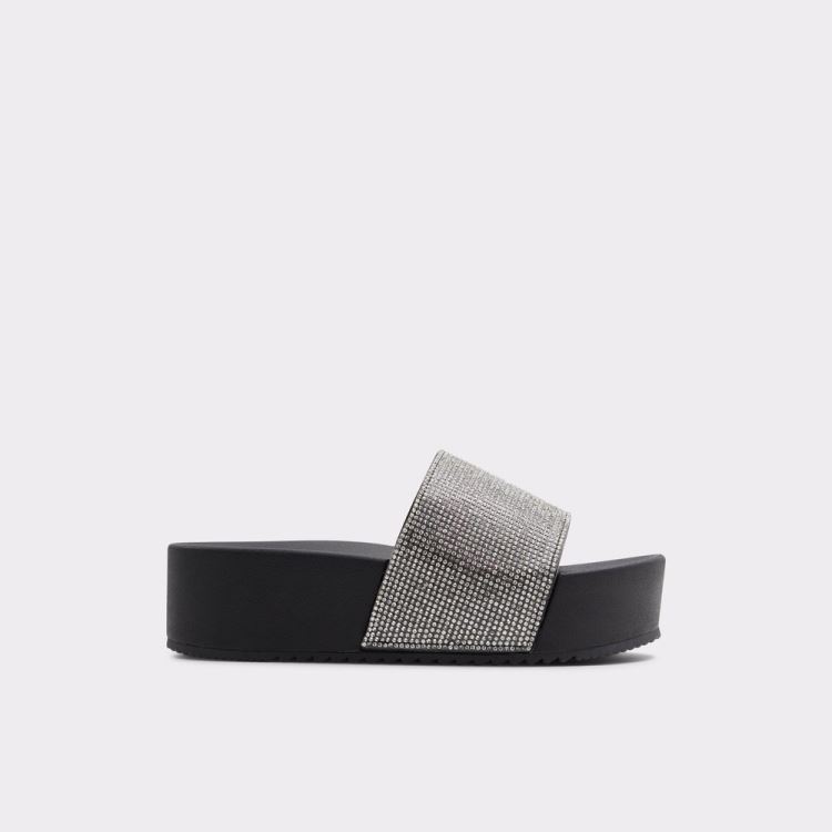 Aldo Retrograde Platta Sandaler Dam Black-Silver Multi | VqOXybn5