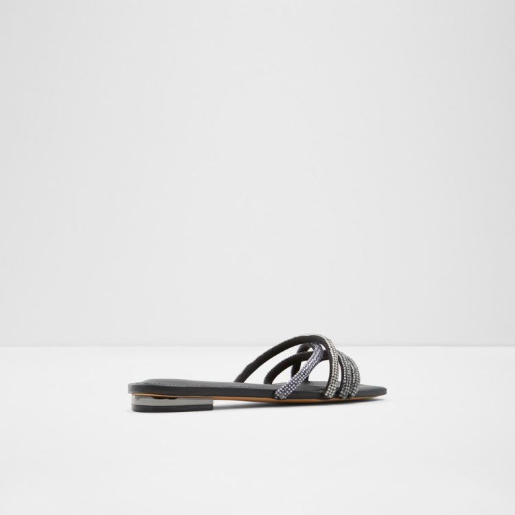 Aldo Rossie Platta Sandaler Dam Svarta | 0G51eHGL