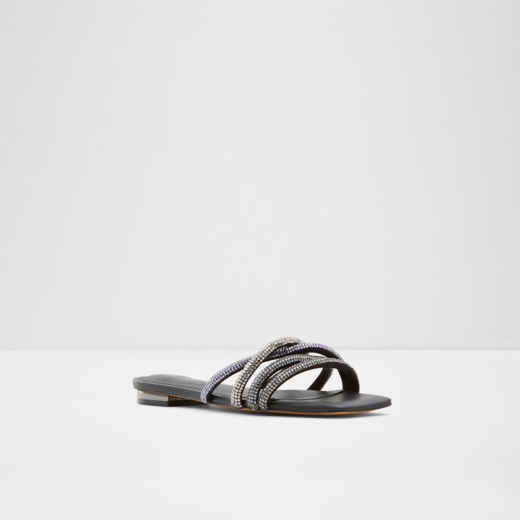 Aldo Rossie Platta Sandaler Dam Svarta | 0G51eHGL