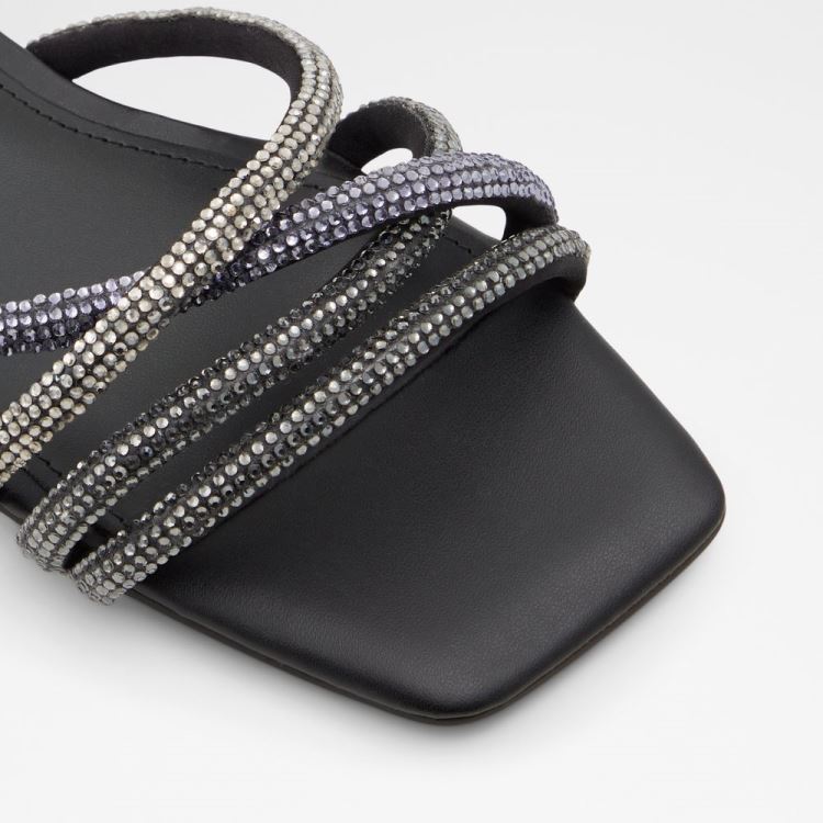 Aldo Rossie Platta Sandaler Dam Svarta | 0G51eHGL