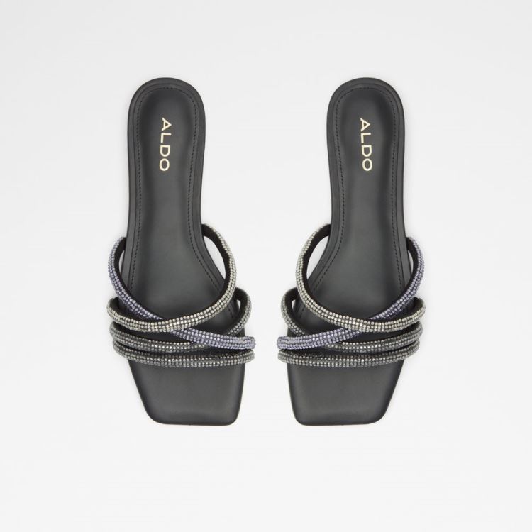 Aldo Rossie Platta Sandaler Dam Svarta | 0G51eHGL