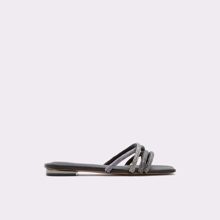 Aldo Rossie Platta Sandaler Dam Svarta | 0G51eHGL