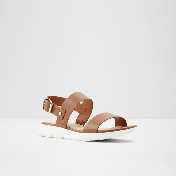Aldo Woema Platta Sandaler Dam Cognac | zXemY1qs