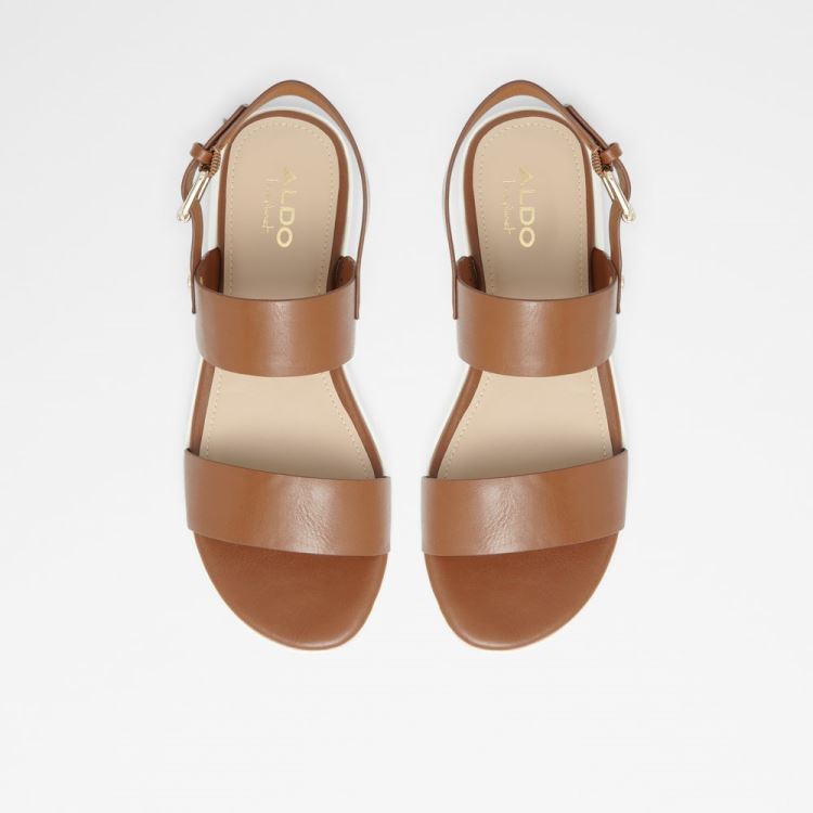Aldo Woema Platta Sandaler Dam Cognac | zXemY1qs