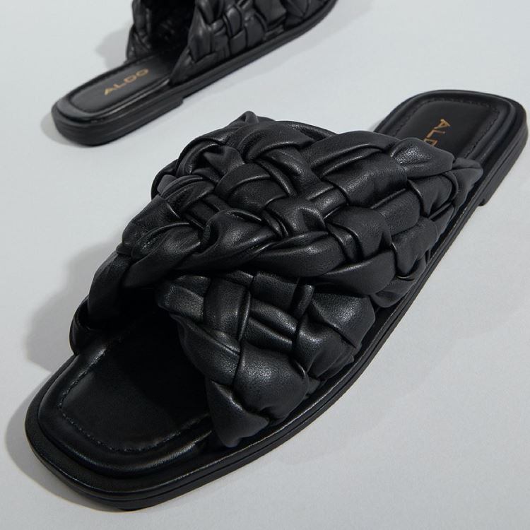 Aldo Wovina Platta Sandaler Dam Svarta | NZJx7Ufm