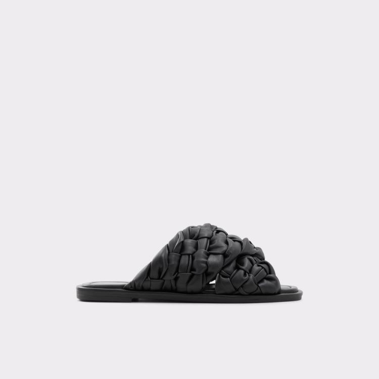 Aldo Wovina Platta Sandaler Dam Svarta | NZJx7Ufm